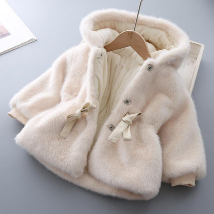 Baby Girl Winter Velvet Furs Jacket