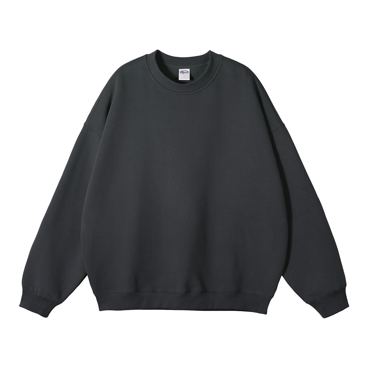 Men's Solid Color Fleece-lined Jumper