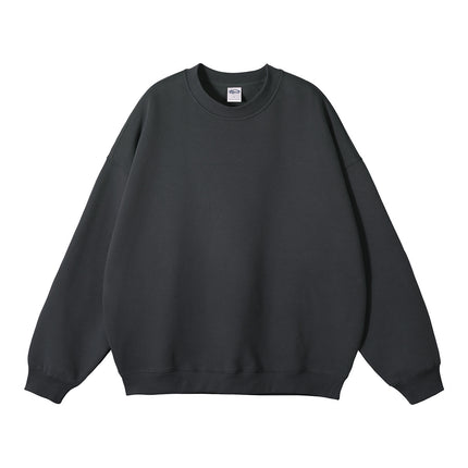 Men's Solid Color Fleece-lined Jumper