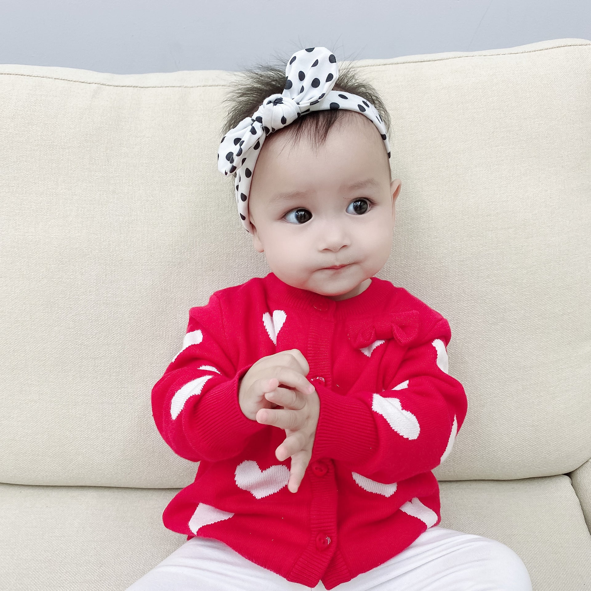 Girl's knitted Bow Sweater