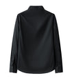 Men's Stand Collar Long Sleeve Slim Fit Solid Color Pocket Shirt