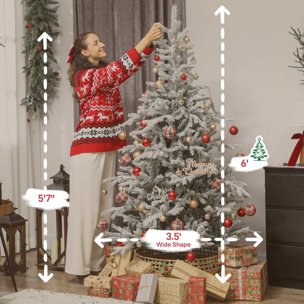 Flocked Spruce Christmas Tree