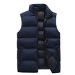 Stand Collar Slim-fit Zipper Winter Vest Jacket