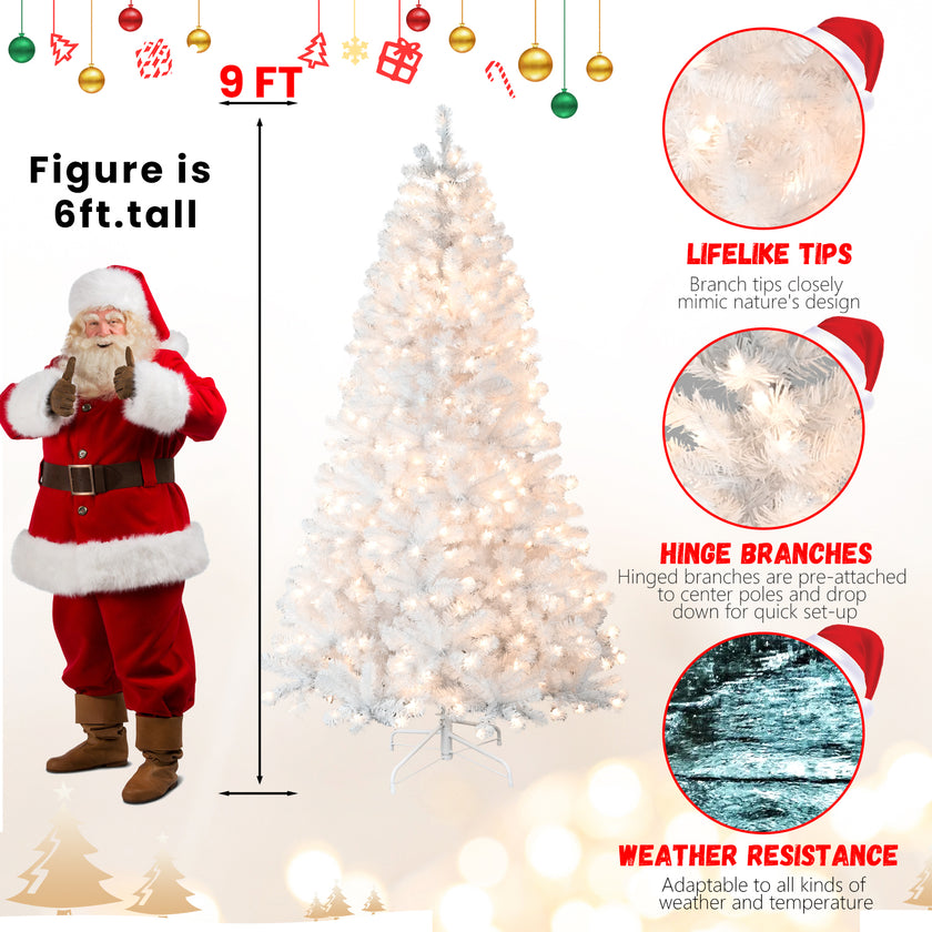 Pre-Lit Brilliant White Christmas Tree