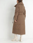 Belted Knee-length Down Jacket