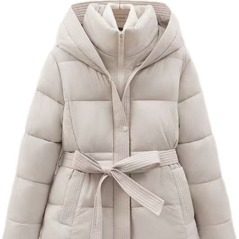 Women's Short Tie-front Warm Coat