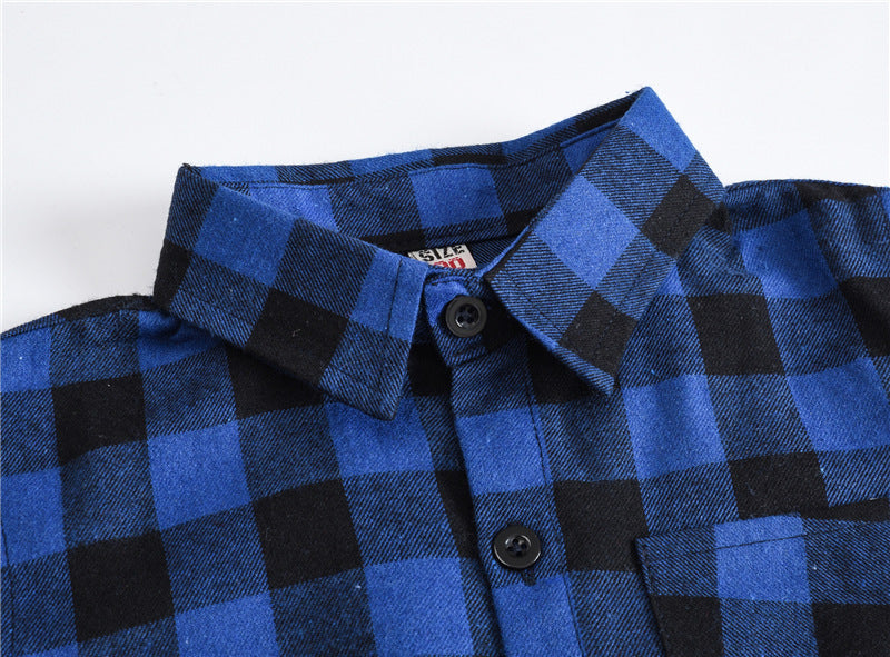 Boys Long sleeve Plaid Shirt