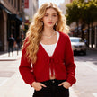 Women's Short Cardigan Bow Sweater