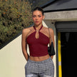 Sexy Hot Girl Hollow-out Backless Top