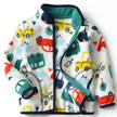 Thick Fur Printed Kids Zipper Jacket