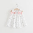 Solid color bow bow floral print halter skirt