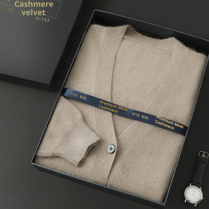 Wool V-neck Thickened Loose Knitwear