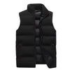 Stand Collar Slim-fit Zipper Winter Vest Jacket