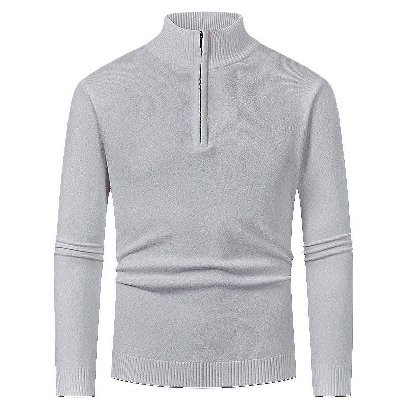 Men's Half Zipper Polo Long Sleeve Sweater