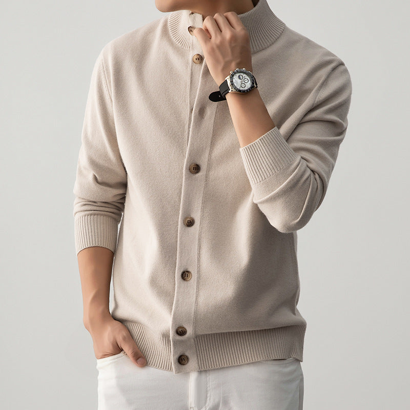 Casual Thick Semi-turtleneck Sweater Old Money Style