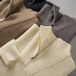 Soft Fabric Half-zip Solid Knitwear