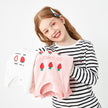 Girls Strawberry Cotton Long-sleeve T-shirts