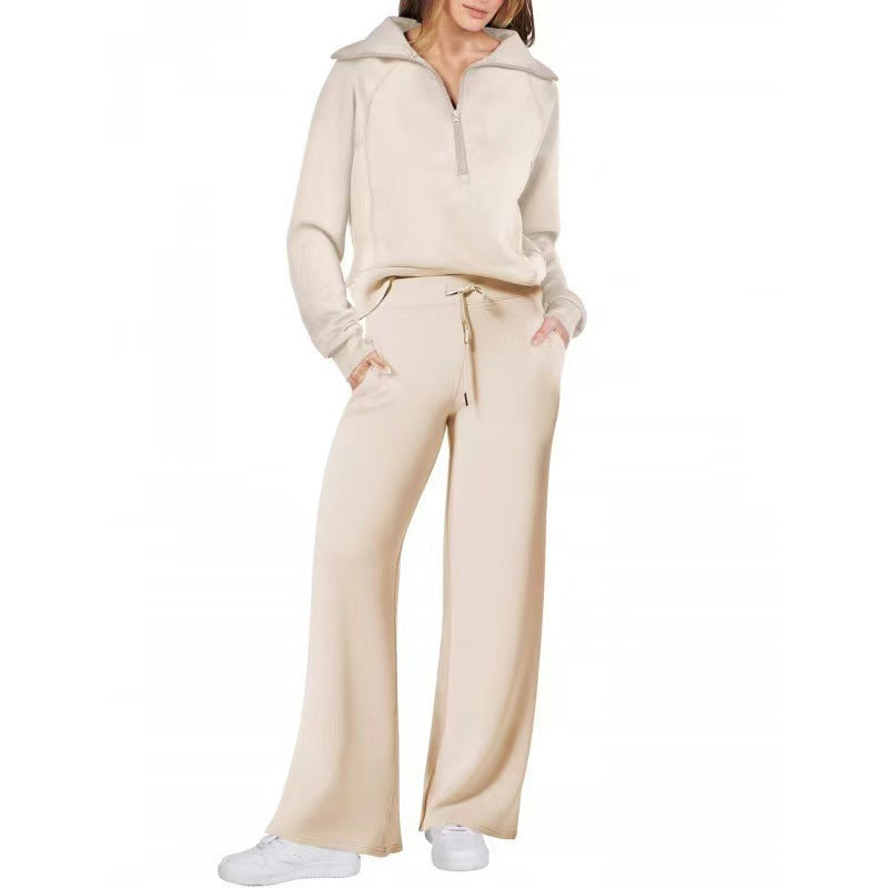 Half Zip Casual Lounge Set