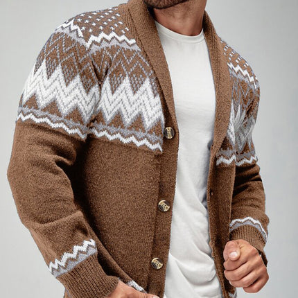 American Solid Long-sleeved Knitted Cardigan