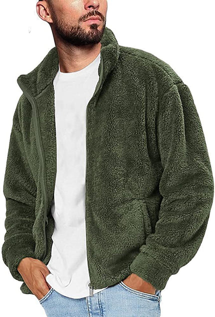 Casual Men's Solid Mink Cardigan