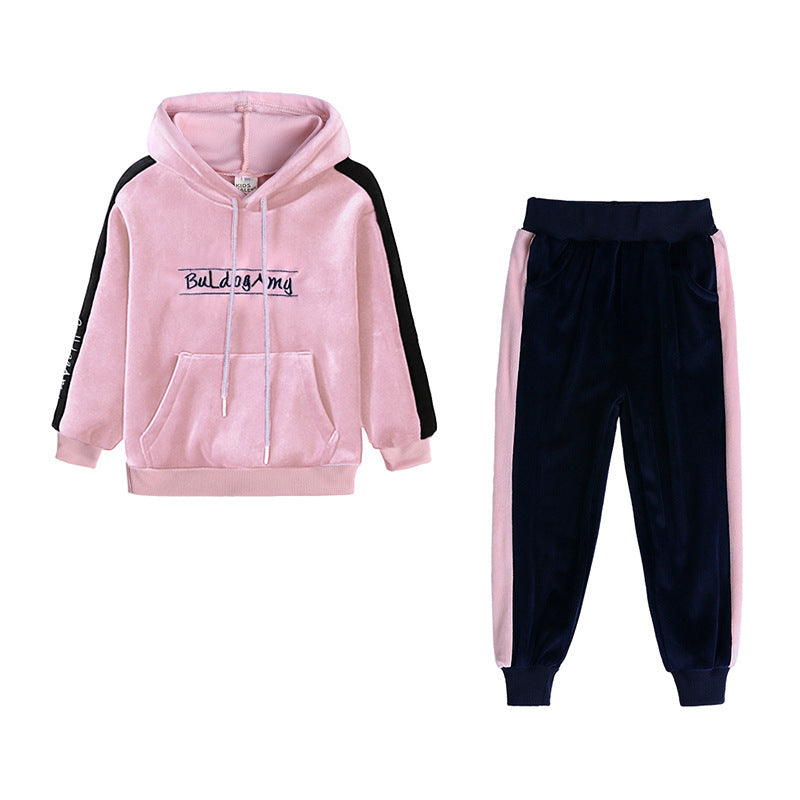Girls Fashion Long Sleeve Two-piece Sports Suit