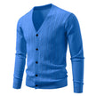 Men's Casual Knitted Fashion Cable Loose V-Neck Cardigan