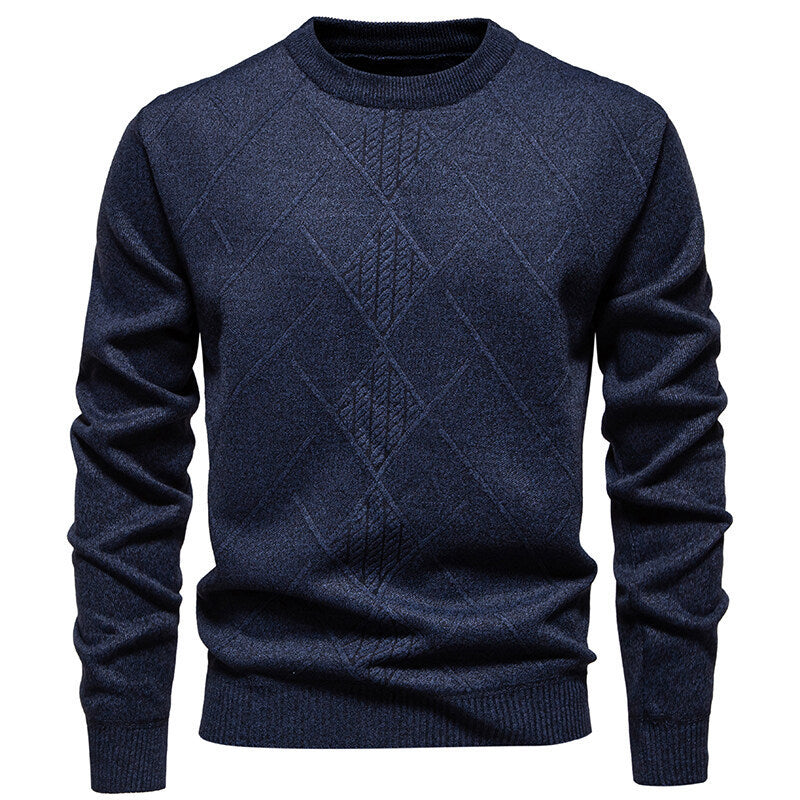 Fleece-lined Thick Round Neck Knitted Cardigan
