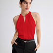 Sleeveless Halter Neck Top