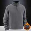 Men's Fleece Stand Collar Solid Warm Jacket