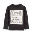 Boys To Do List Long Sleeves T-shirt Pants 2pcs Suit For 3-7 Years