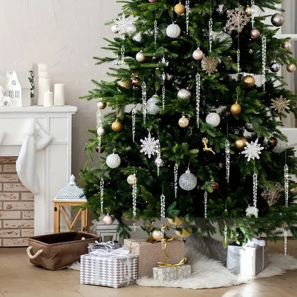 Crystal Clear Icicle Christmas Tree Decorations