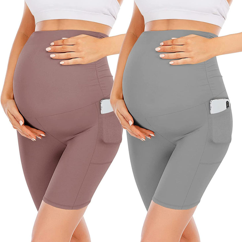 Maternity High Waist Pants With Pocket