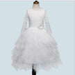 Children's Lace Long-sleeved White Lace Princess Dress