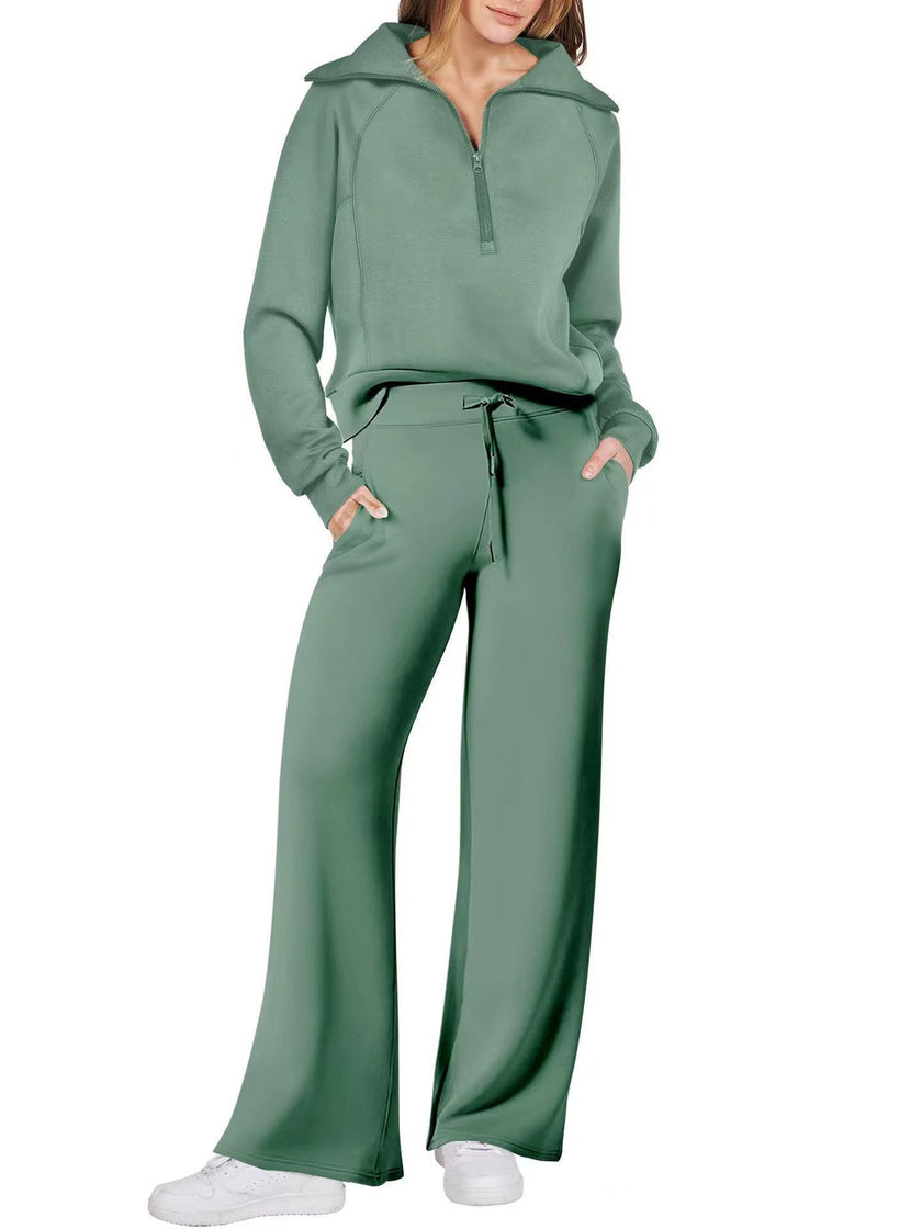 Half Zip Casual Lounge Set
