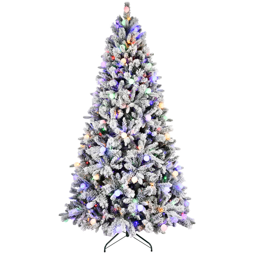 Pre-Lit Snow Flake Christmas Tree