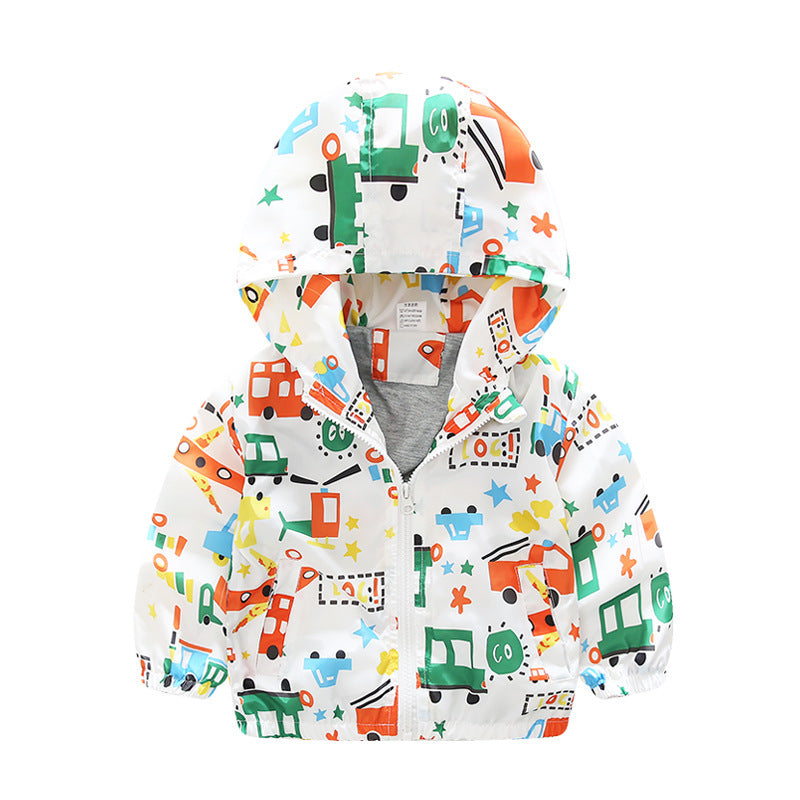 Airplane Printed Windbreaker Jackets