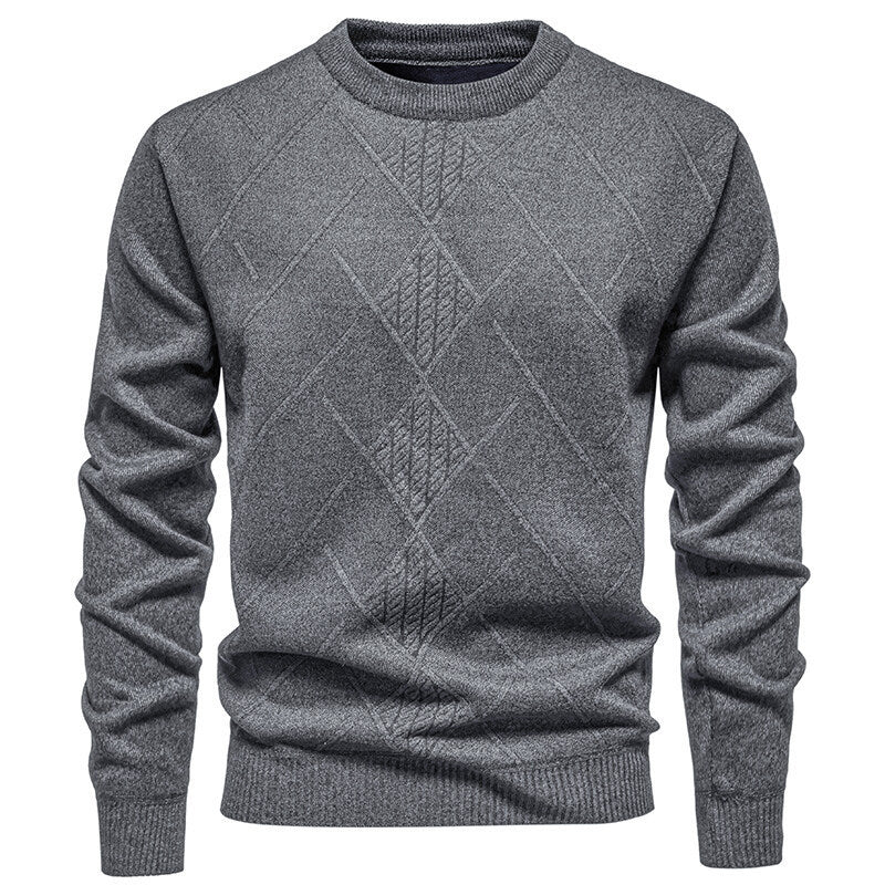 Fleece-lined Thick Round Neck Knitted Cardigan