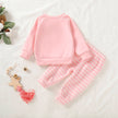 Boys And Girls Clothes Set Sweatshirt Tops Long Striped Pants Pajamas outfit 3-18 Months