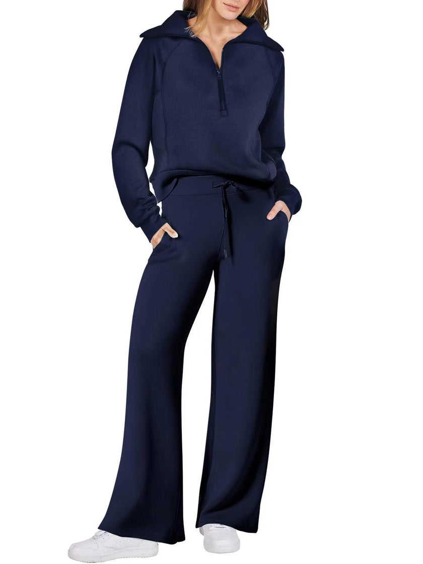 Half Zip Casual Lounge Set