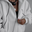 Athleisure Zip up Long sleeve Hoodie And Loose-fitting Sweatpants Set