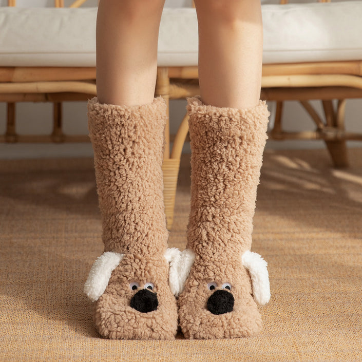 Cute Winter Warm Non-slip Plush Socks
