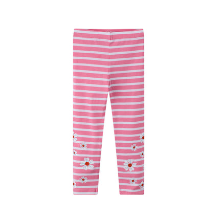 Girls Sunflower Stripe Leggings