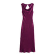 Sleeveless V-neck Slim Long Dress For Women