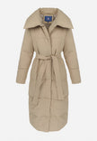 Belted Knee-length Down Jacket