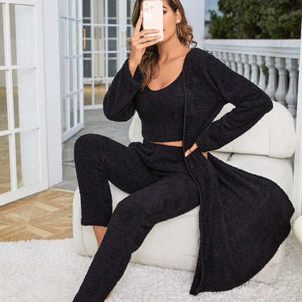 Women's Fuzzy 3 Piece Lounge Sets