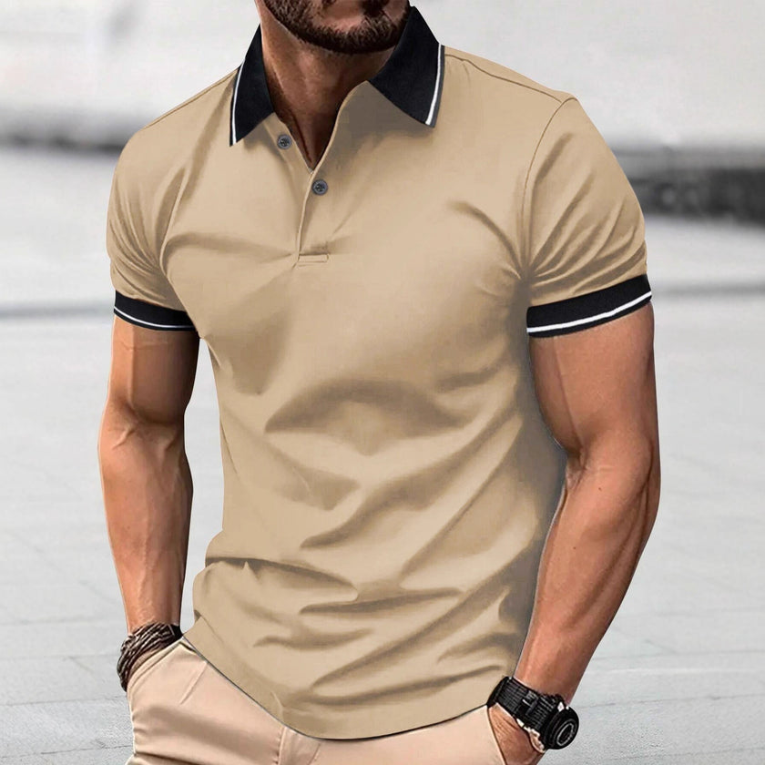 Men's Casual Button Short Sleeve Lapel Shirt