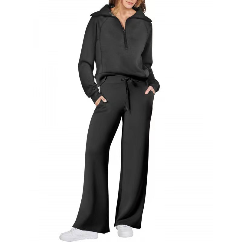 Half Zip Casual Lounge Set
