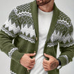 American Solid Long-sleeved Knitted Cardigan
