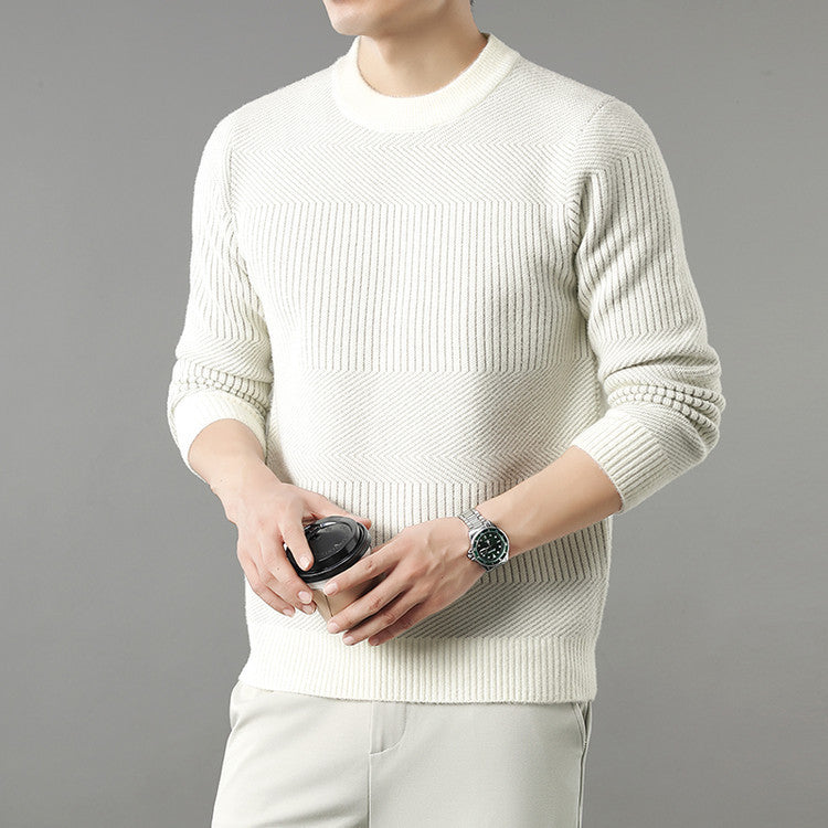 Thick Round Neck Long Sleeve Base Sweater
