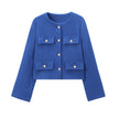 Round Neck Button Down Blazer